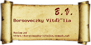 Borsoveczky Vitália névjegykártya